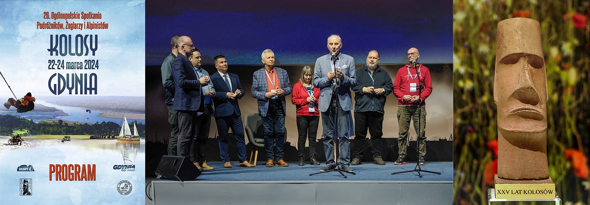 -Kolosy 2024 kopia.jpg - Gynia 2024 - zakonczyły sie KOLOSY 2024 to Ogolnopolskie  Spotkania Podroznikow Zeglarzy i Alpinistow, za wklad w ich funkcjonowanie bycie jurorem konkursu Foto Glob od 10 lat , zostalem nagrodzony przez organizatora Honorowym Kolosem, to bardzo cenna dla mnie nagroda