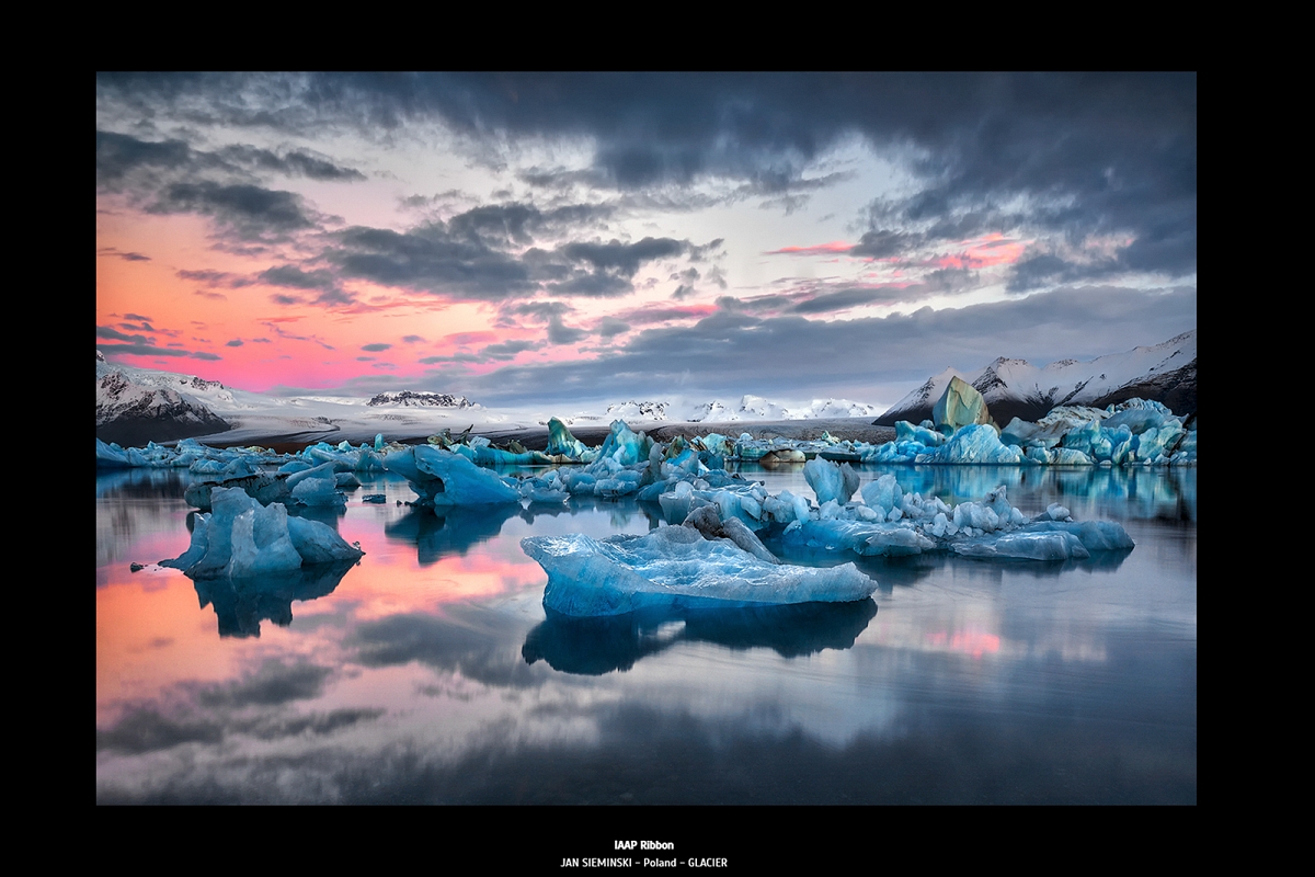 INFINITY GLACIER IAAP RIBBON.jpg - Sierpien 2022 fotografia "GLACIER" zdobyła IAAP Ribbon w konkursie fotograficznym 9TH IFINITY, Bosnia-Herzegovina , konkurs pod patronatem Photographic Society of America